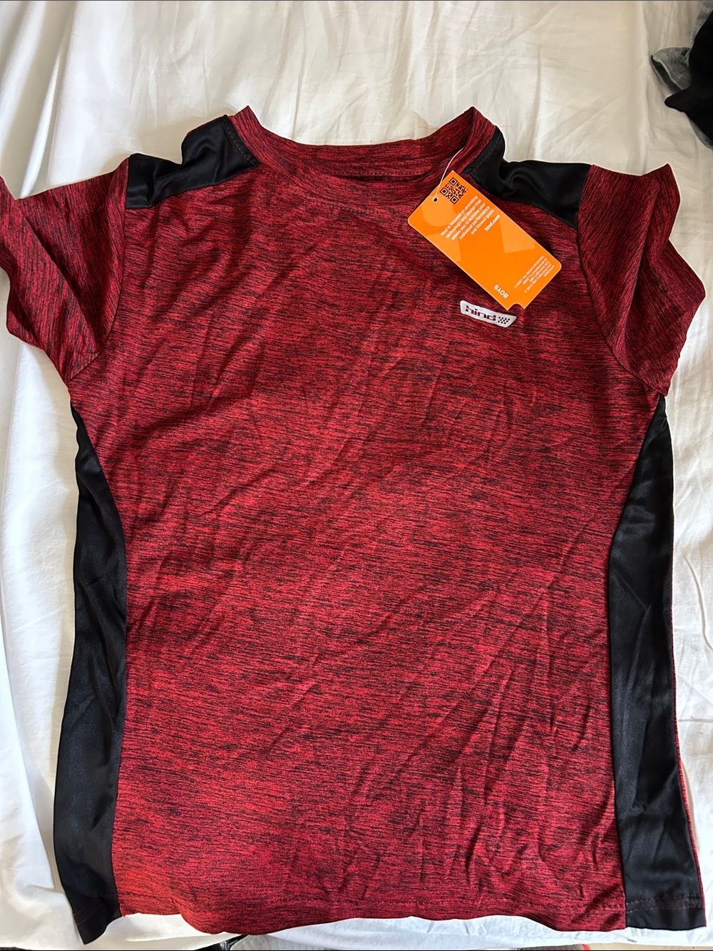 Hind Red and Black Short Sleeve Athletic Tee